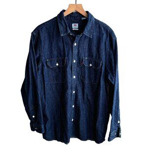 Levi’s Denim Button Down Shirt, Relaxed Fit, Red Tab, Men's Size Large